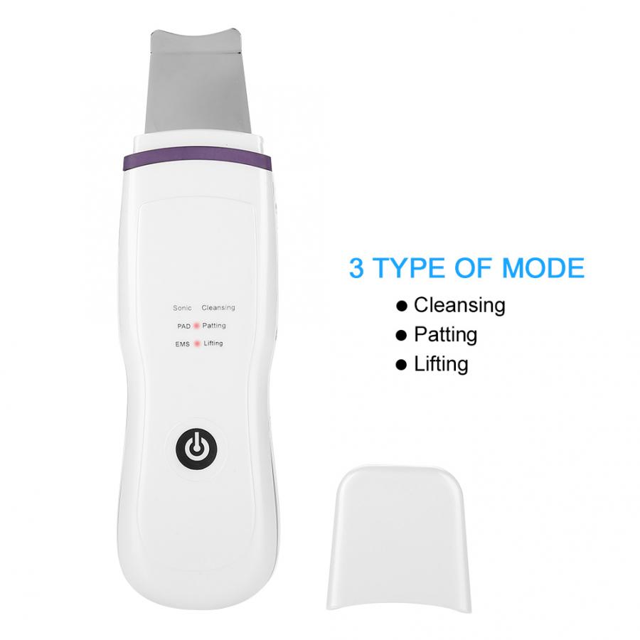 Ultrasonic Deep Cleansing Face Skin Cleaner Blackhead Removal 100-240V Ion Skin Scrubber Facial Peeling