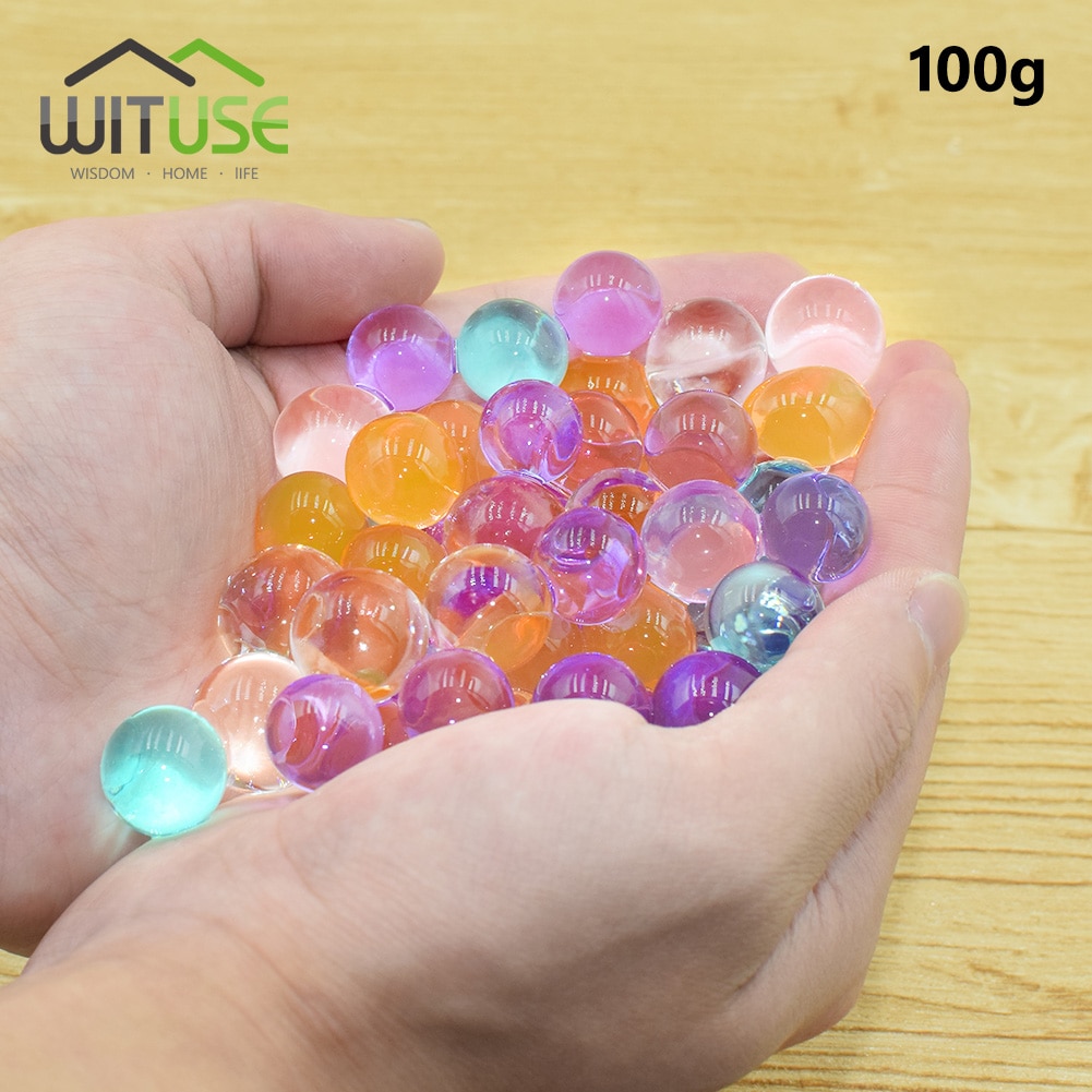 2,5mm 100g Perle bilden Kristall Boden Schlamm Hydrogel Gel Gelee Wachsenden funkeln Kugeln Wasser Perlen einstellen Hochzeit Hause Dekor Dünger