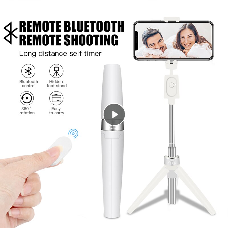 Bluetooth selfie stick fjernbetjening stativ alle  in 1 bærbare selfie sticks stativ med bluetooth fjernbetjening kamera selvudløser stang