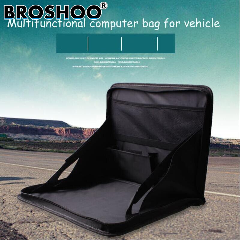 BROSHOO Car Styling Car Folding Laptop Holder Computer Desk Mount Auto Multifunctional Grocery Bags Storage Box Accessories