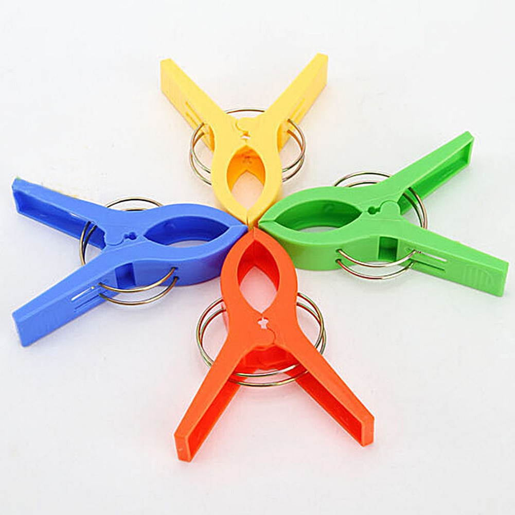 Strand Handtuch Clips, Große Kunststoff Winddicht Kleidung Hängen Anbindung Decke Klemme Halfter für Strand Stuhl, 4 stücke