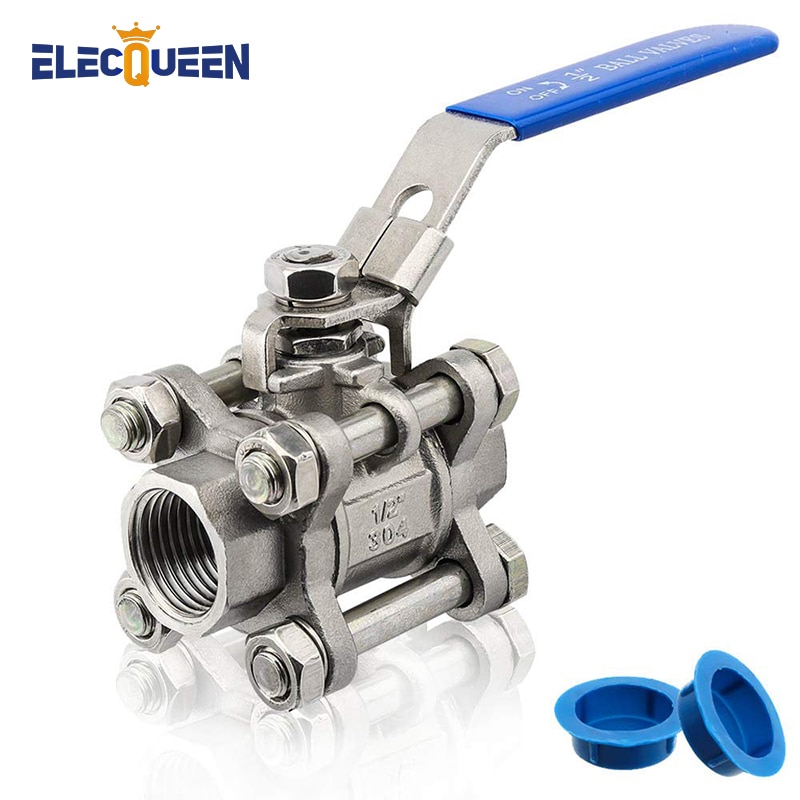 Fully Sanitary Welded Ball Valve Stainless Steel 304 3-piece Ball Valve,1/2 BSP,1000 WOG,Kettle Ball Value Home Brew Accessories