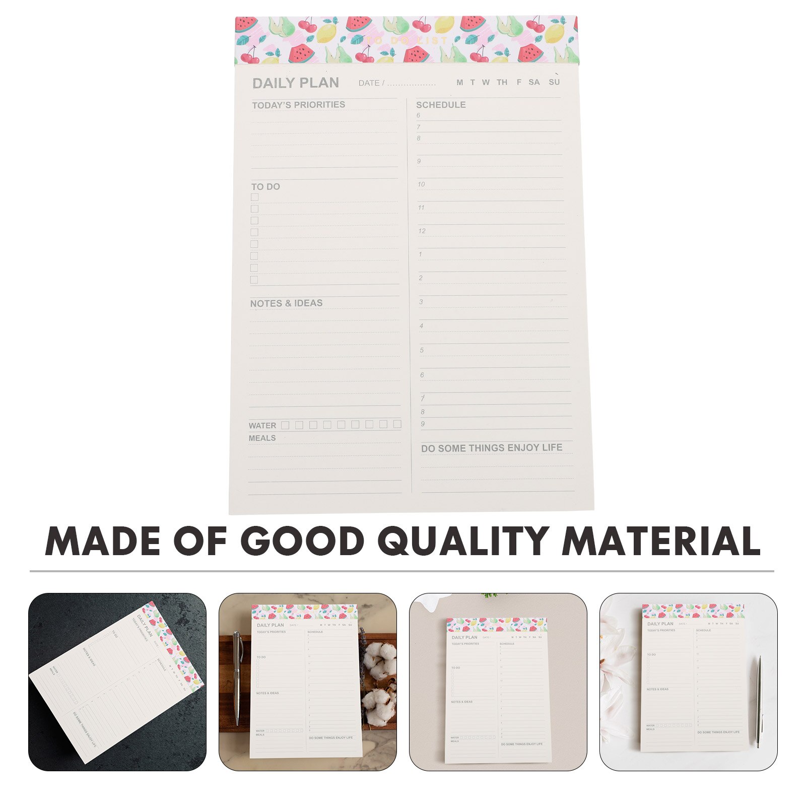 Portable Note Pad Time Management Notepad Magnetic Daily Planner for Home Office daily planner draft notebook
