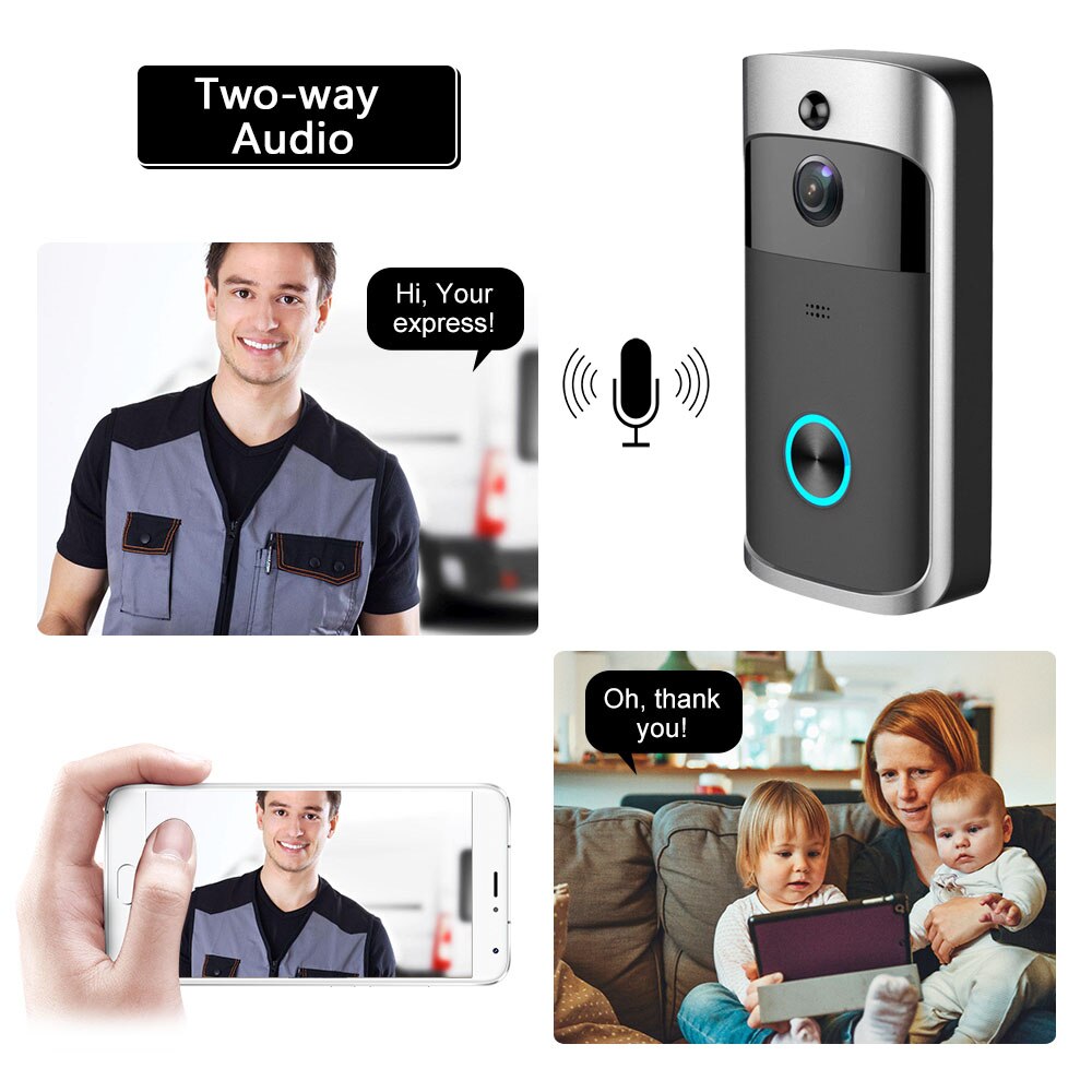 M3 Wifi Smart Ip Video Intercom Wifi Video Deurtelefoon Deurbel Wifi Deurbel Camera Ir Alarm Draadloze Beveiliging Camera