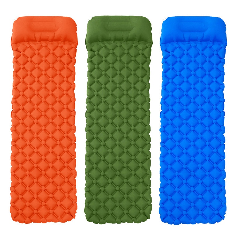 Coussin de couchage Camping gonflable Tpu camping avec oreiller matelas d'air coussin de couchage pique-nique randonnée autres activités tapis de plein air