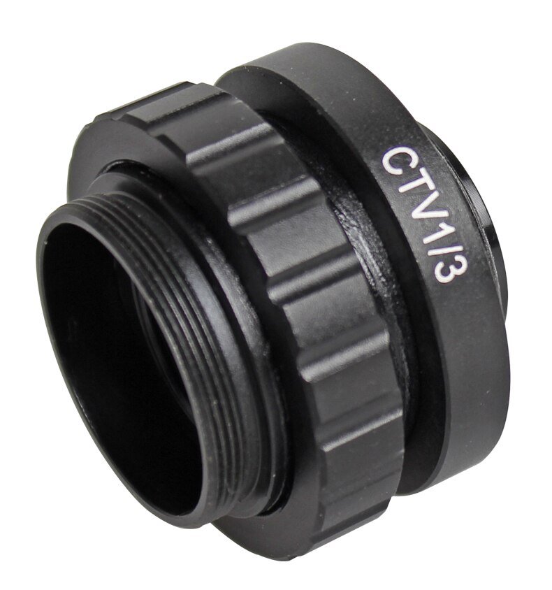 Metal mikroskop kamera adapter 1/3 ctv ccd kamera adapter trinokulært mikroskop c-mount linse standard c interface tilbehør
