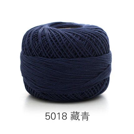 50g/ball 5# Lace Yarn 3 ply 100% Cotton for Hand Knitting Crochet Thin Thread for DIY Pillow Lace Supplies Soft: 5018