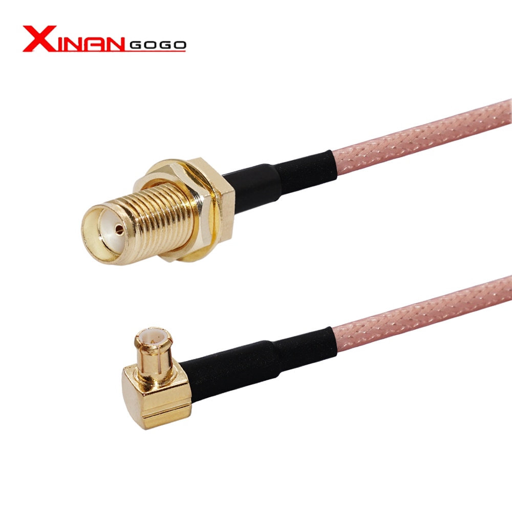 Connecteur SMA femelle vers MCX mâle à angle droit RG316, câble de 15cm,