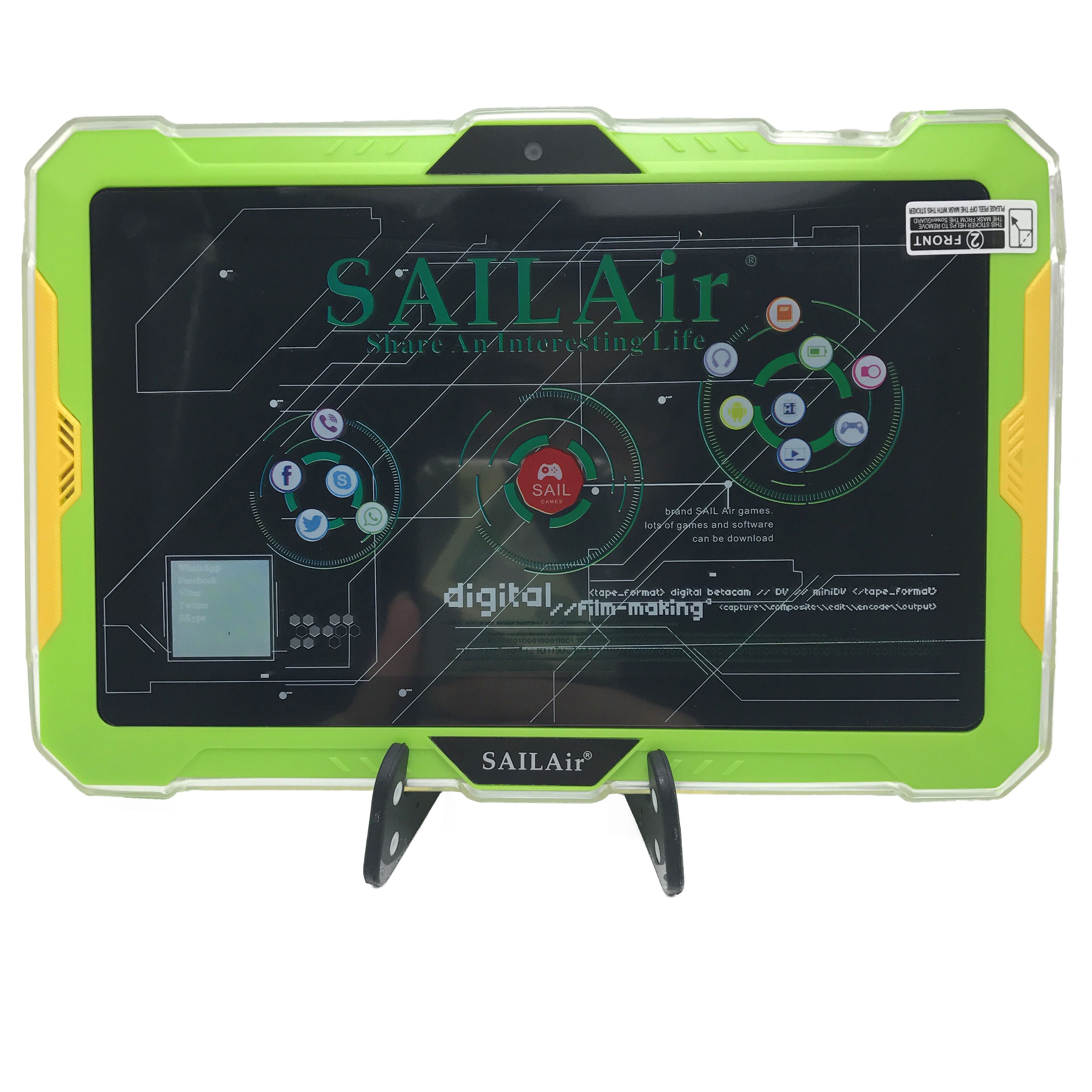 7 inch kids tablets for child android game tablets learing machine 3D video screen mutlti touch model wifi: green