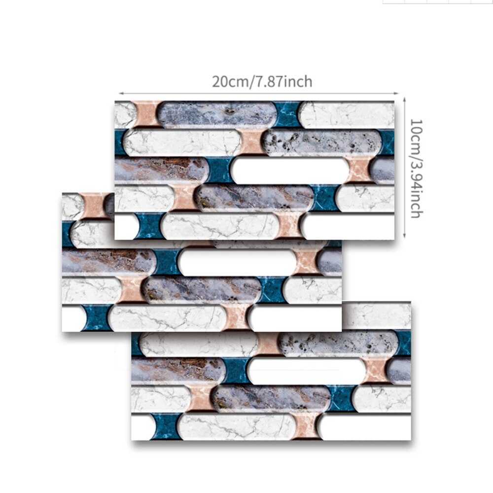 Pvc Zelfklevende Muursticker Tegel Sticker Keuken Badkamer Woonkamer Diy Decoratieve Behang Waterdicht En Oilproof: Pattern 1