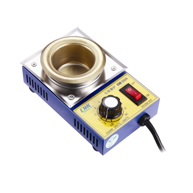CM manual round soldering pot Lead free small molten solder furnace tin melting pot digital display 220V 110V 200-480C
