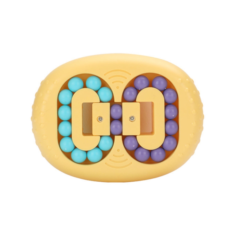 Antistress Puzzle Fidget Toy con perline bavaglio interattivo novità Spinner sensoriale giroscopio per terapia dell&#39;autismo: yellow