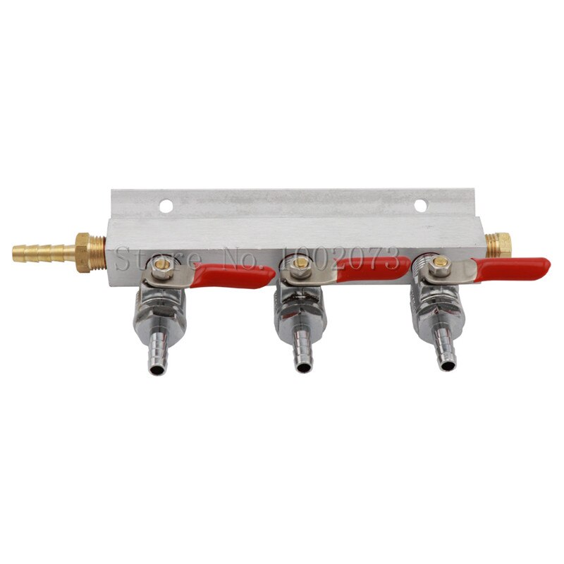 2/3/4 Way CO2 Air Gas Distribution Manifold Splitter Check Valves 1/4" Barb 7mm fittings Draft Beer Brew Kegerator Dispenser