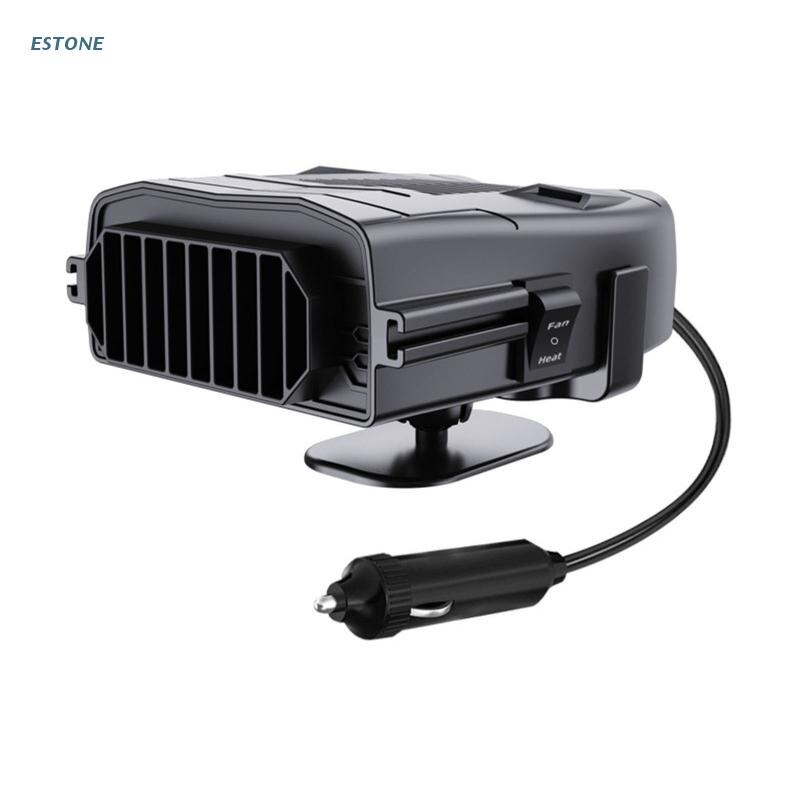 12V 5W Car Electric Heater Winter Fan Defogger Demister Defroster Heater Rotatable Electric Heater: C