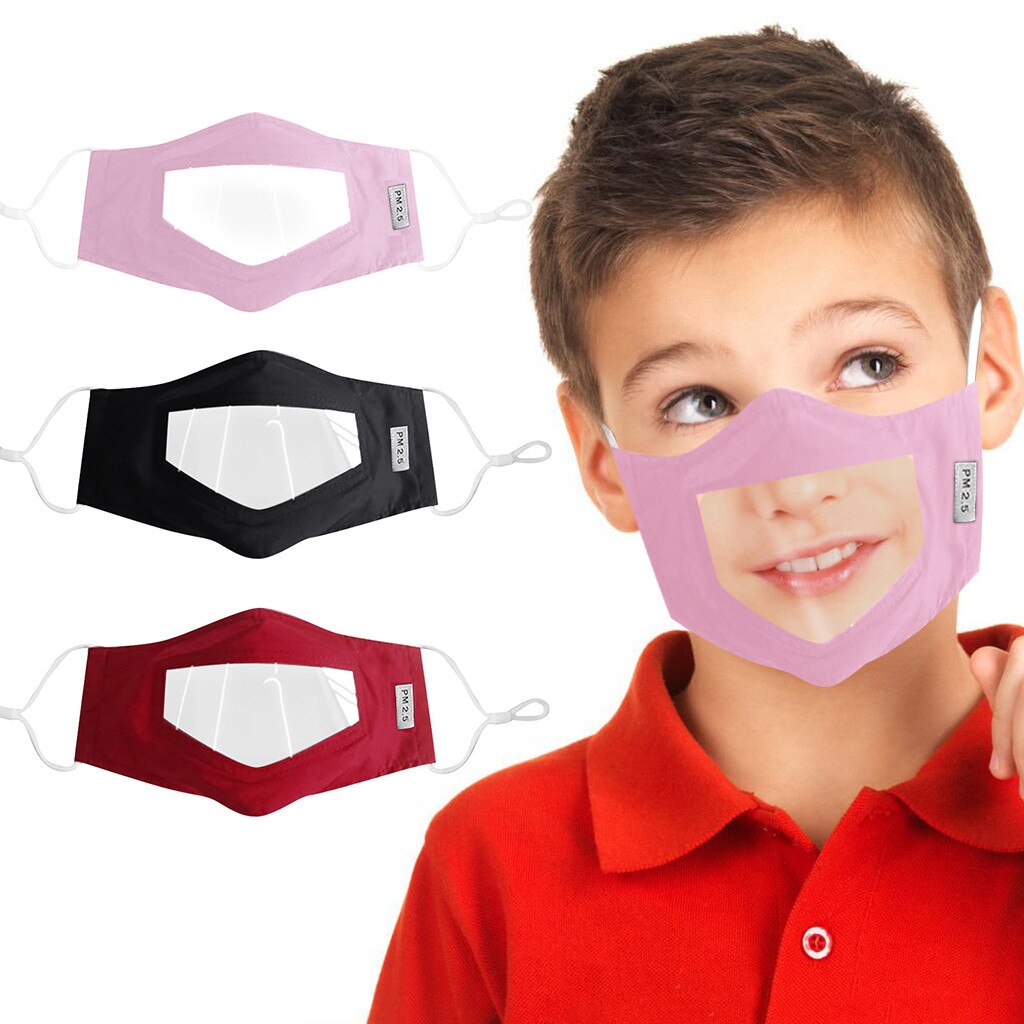 Makss Bambini Bambino Aldult Viso Maks Con Finestra Trasparente Visibile Espressione Per Non Udenti E Problemi Di Udito Mascarillas Masque