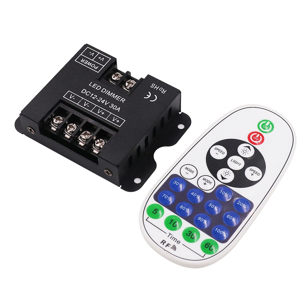 DC 12V 24V Einzigen farbe 360W RF controller mit 23key fernbedienung Für 5050 2835 LED Streifen Neon licht