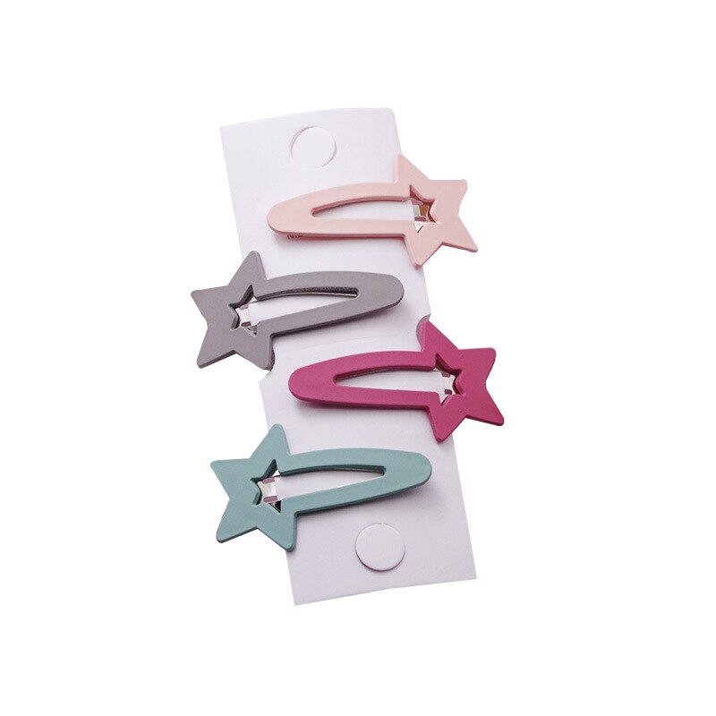 4 Stuks Meisjes Haar Clips Leuke Ster Haar Pin Set Kinderen Haarspeld Prinses Haaraccessoires