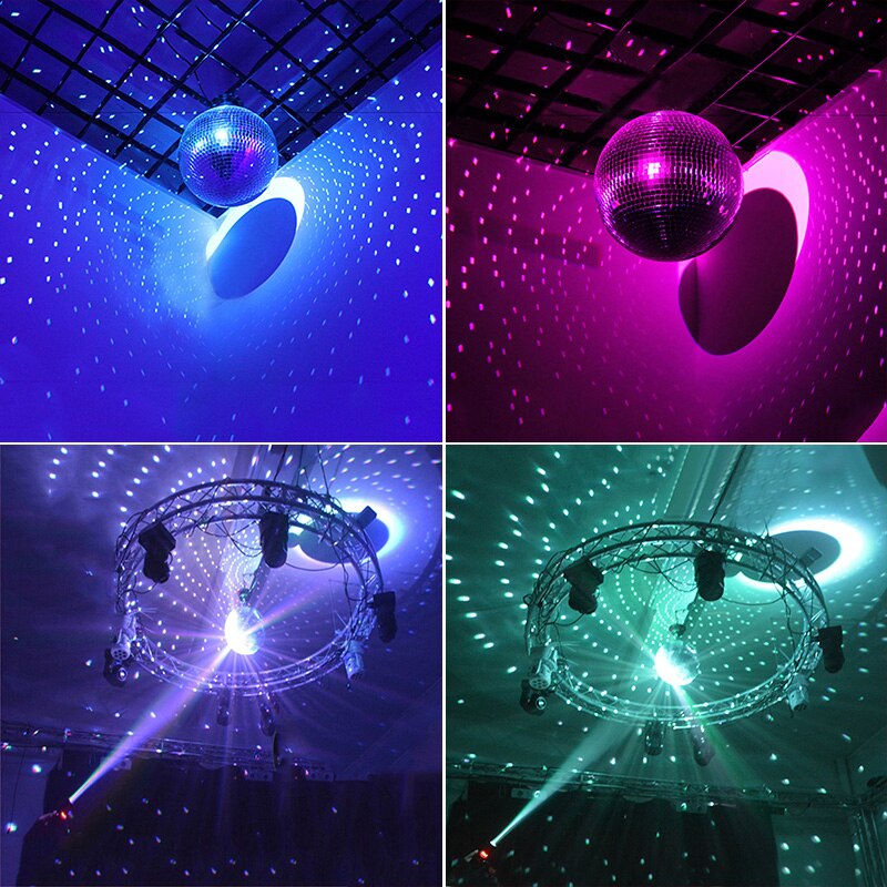 Bola de cristal reflectante giratoria de 90- 220V para dj, bar, ktv, Bola de discoteca, decoración de escenario, concierto, boda, hotel, bola de cristal colorida