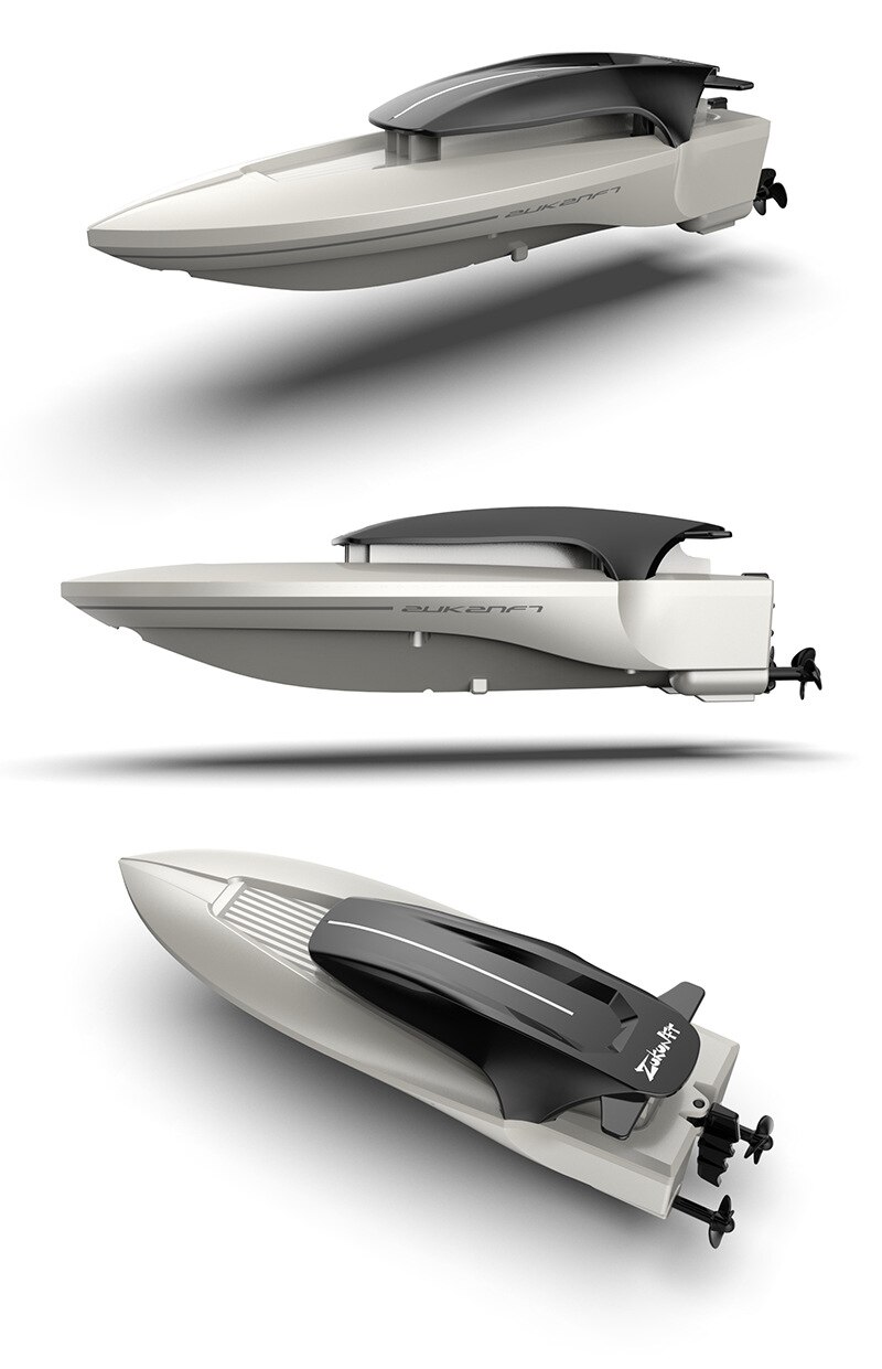 Mini fjernbetjening båd højhastighedsbåd vand børns legetøj fjernbetjeningsbåd med let navigationsmodel