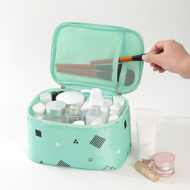 Vrouwen Make-Up Case Waterdichte Toilettas Multifunctionele Draagbare Grote Capaciteit Make-Up Tas Reizen Opbergtas Cosmetische Tas: green