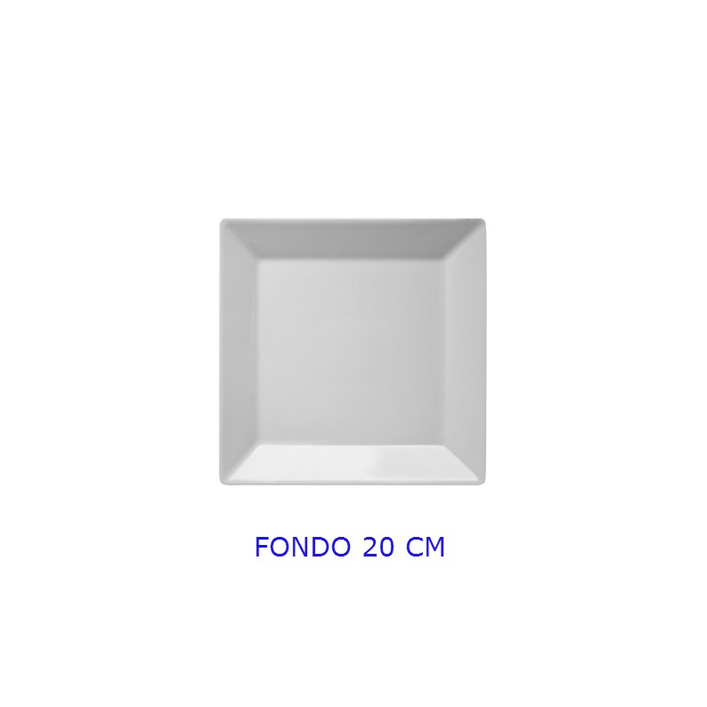 Assiette porcelaine SATURNIA KIMI fond carré CM 20