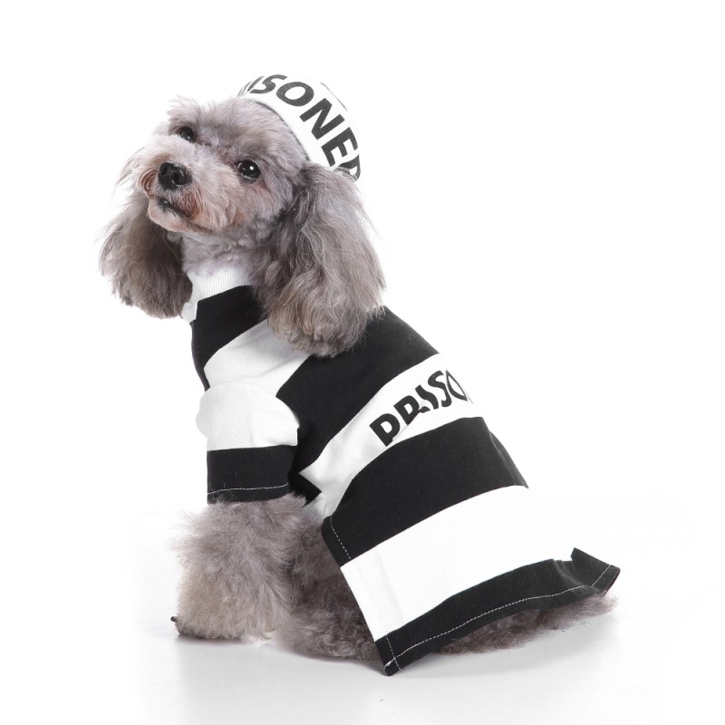 Halloween hund kæledyr tøj fængsel pooch hund kostume med hat kostume samlinger hellig hund hund kostume kæledyr tøj