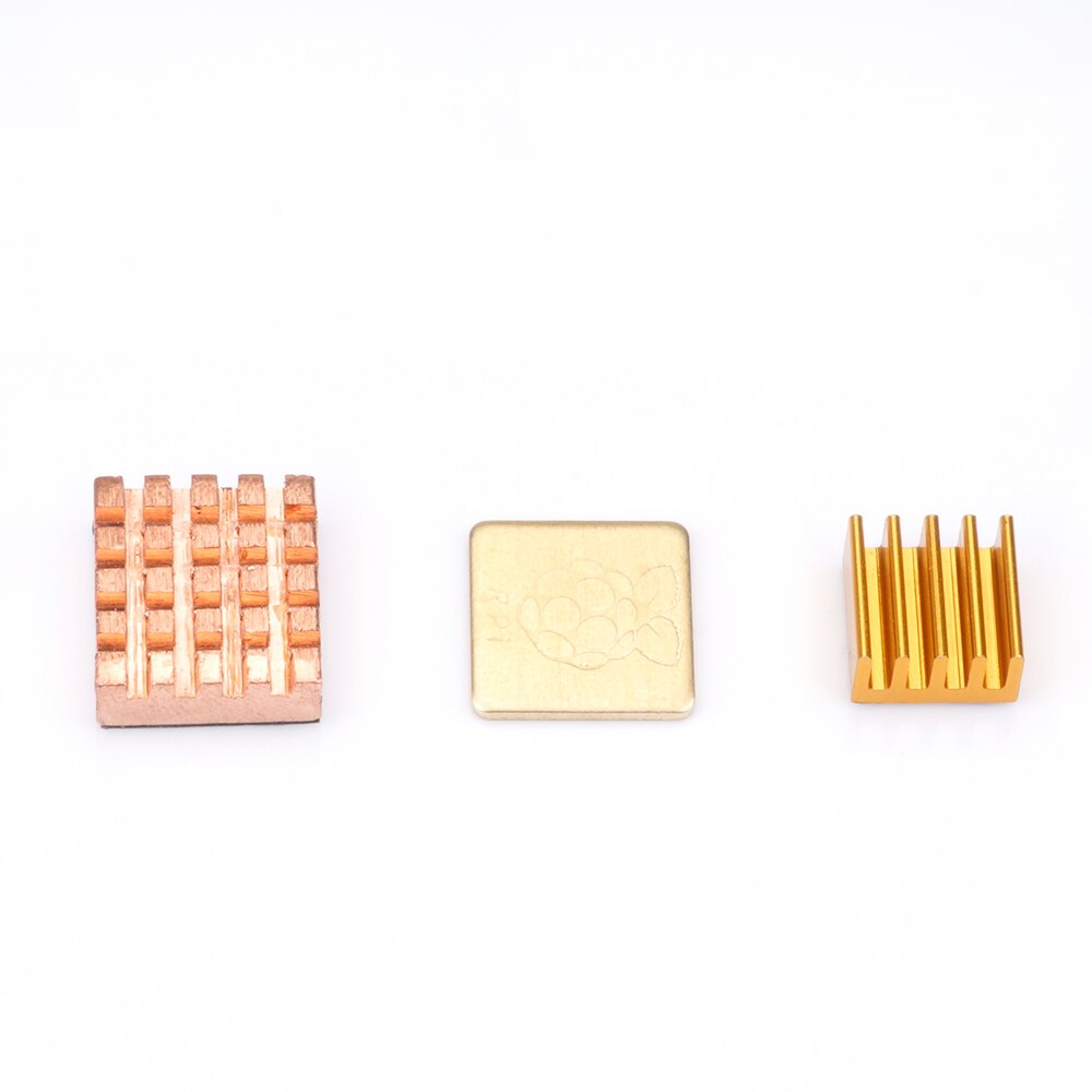 Voor Raspberry Pi 3 Model B Heatsink Cooling met 2 Stuks Zuiver Koper + 1 Stuk Aluminium Koellichaam