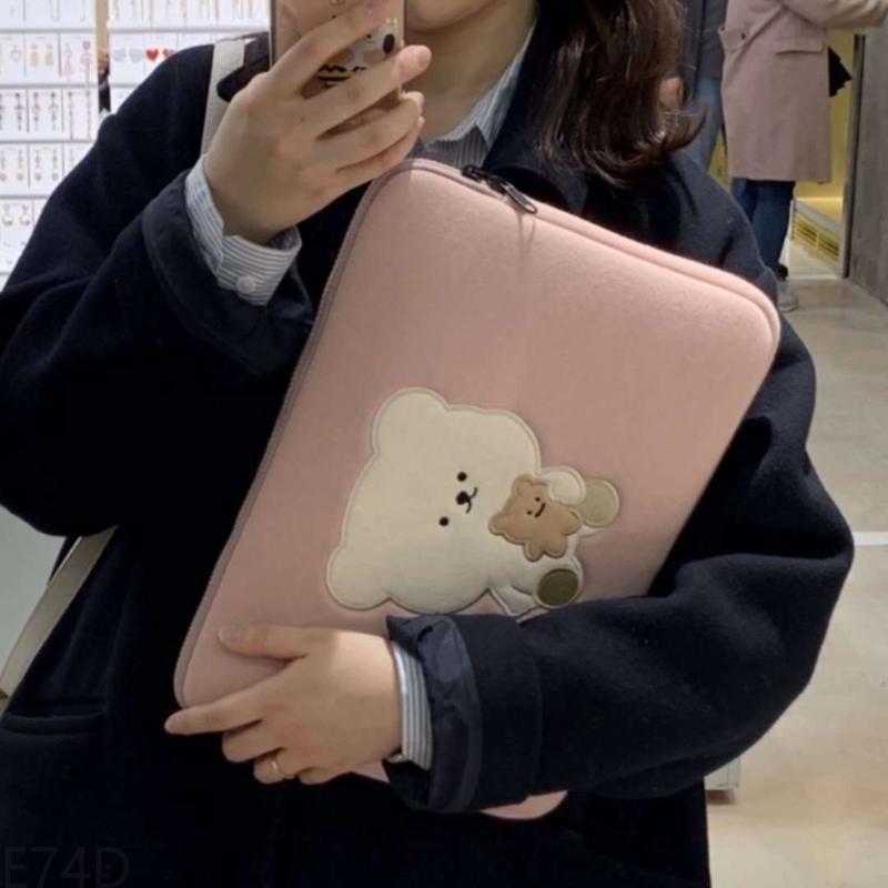 E74D Bear Laptop Torba Pijana bawełniana bawełniana szokująca tabletka