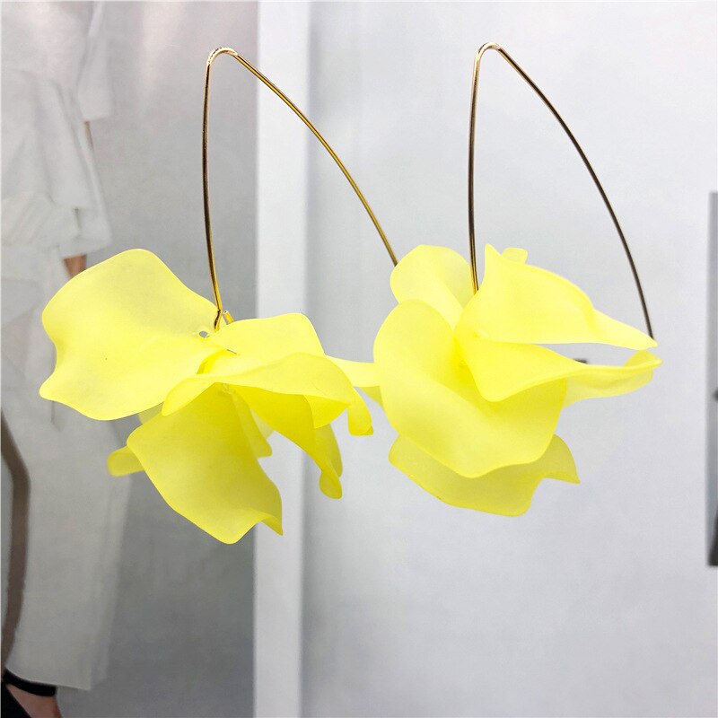 Pendientes Largos Con Flecos Y Pétalos De Rosa - Colgantes Con Borla, Estilo Bohemio, 1 Par (aprox. 12 Cm)