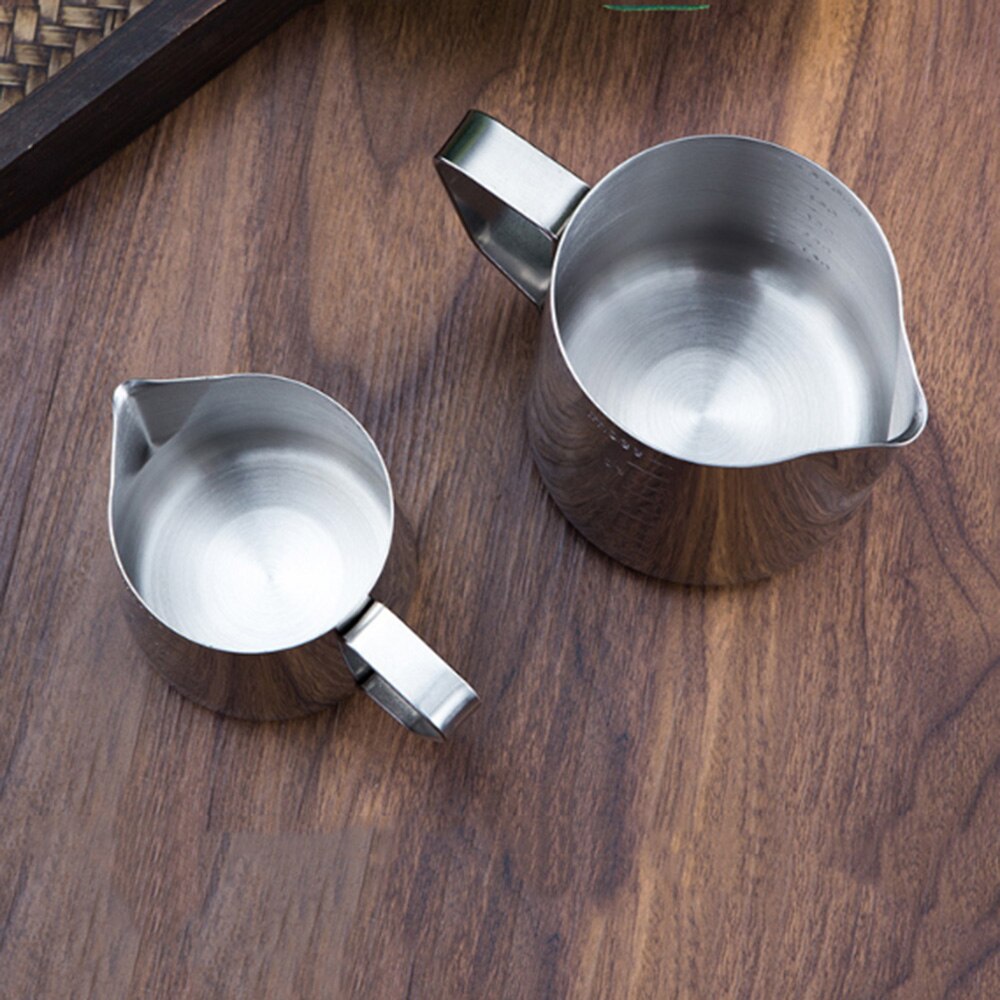 Milk Steaming &amp; Frothing Pitcher, Stainless Steel Non-Stick Milk Jug Pull Flower Cup Perfect For Coffee Cappuccino Latte Art