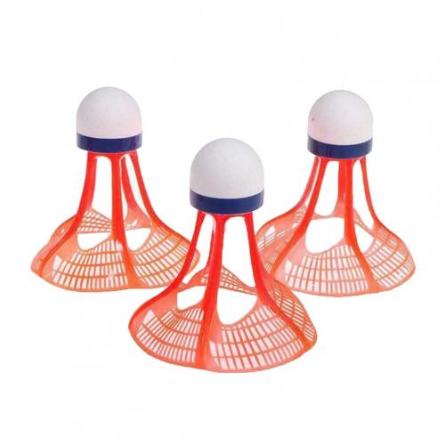 3Pcs Winddicht Plastic Nylon Badminton Ballen Volwassen Student Gym Fitness Tools Sport Training Indoor Outdoor Shuttles: Oranje