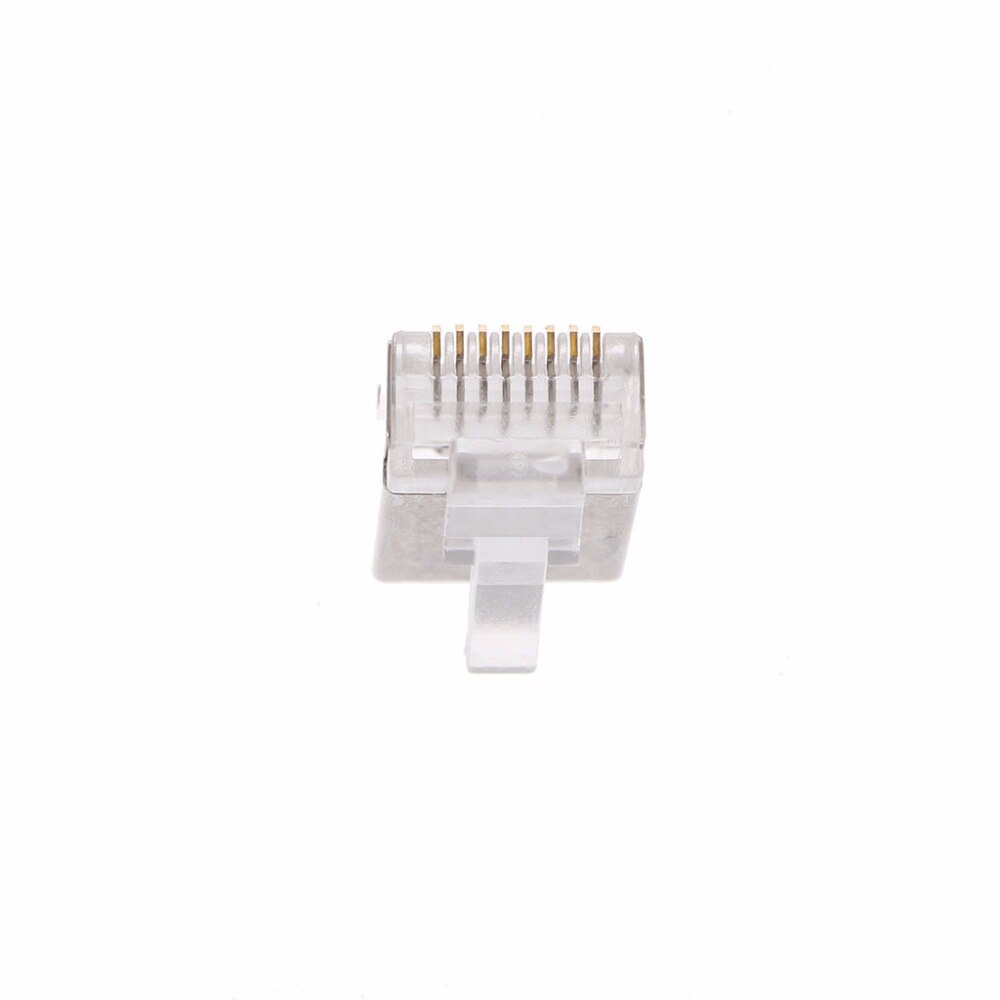 100 Stks/set RJ45 Netwerk Connector Plug CAT6 Modulaire Stekkers Afgeschermde Versie Met Draden Insert Laden Bar