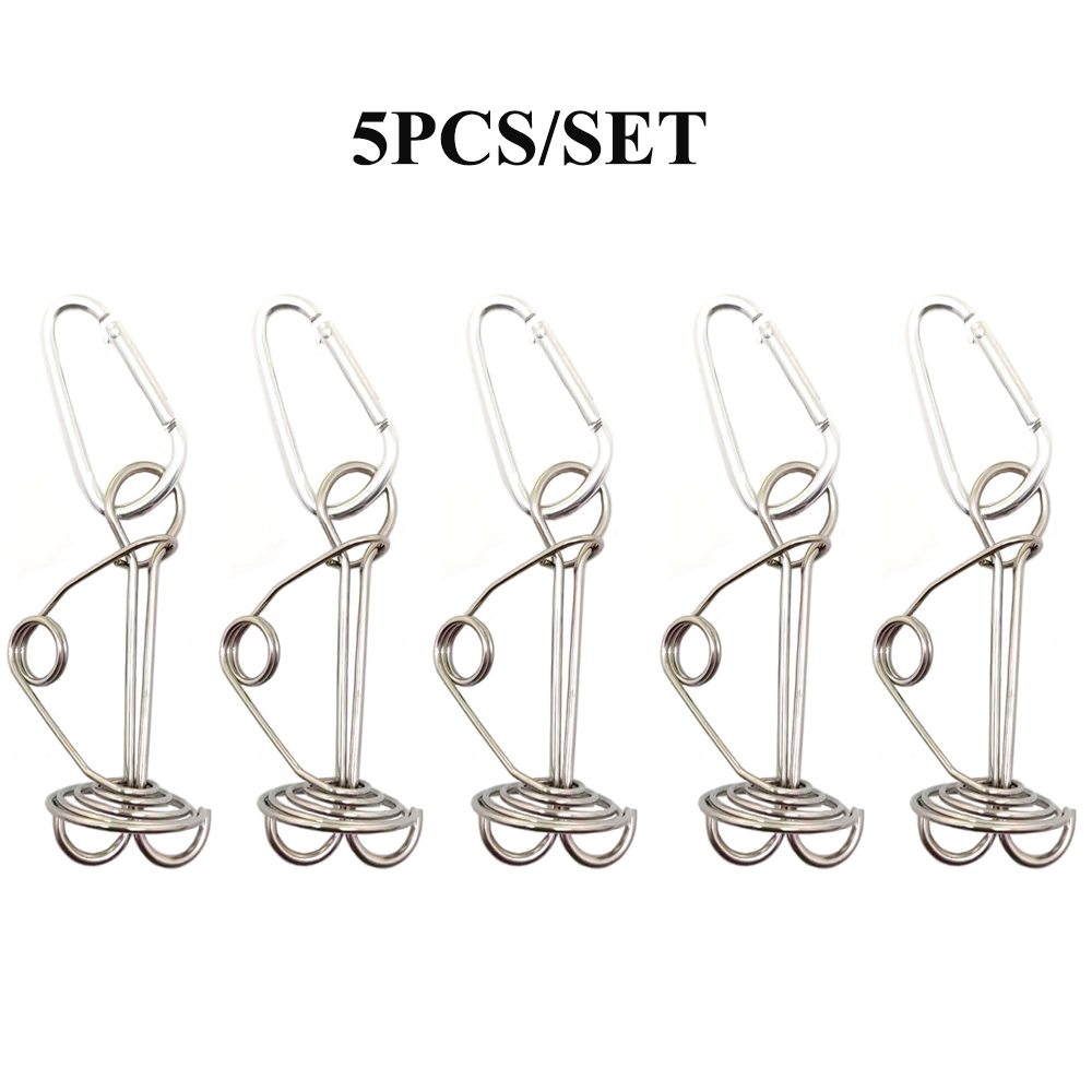 Kołek do pokładu ośmiornicy w kształcie spirali z karabińczykiem, klamry do liny wiatrowej, paliki do namiotu, kołek do deski sprężynowej, 5 szt., 10 szt.: Ciemny Khaki