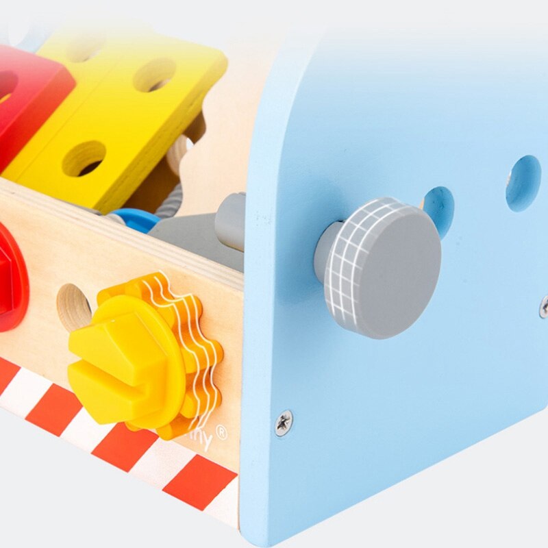 Holz Reparatur Werkzeug einstellen freundlicher Disembly Spielzeug Schraube murmeln Kombination embly Spielset Baby Gebäude Bau Toolbasket