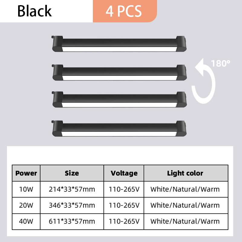 Led pista de luz decoração do quarto para o quarto sala estar holofote escritório loja roupas casa conjunto ferroviário luminária teto: vermelho-escuro / YELLOW