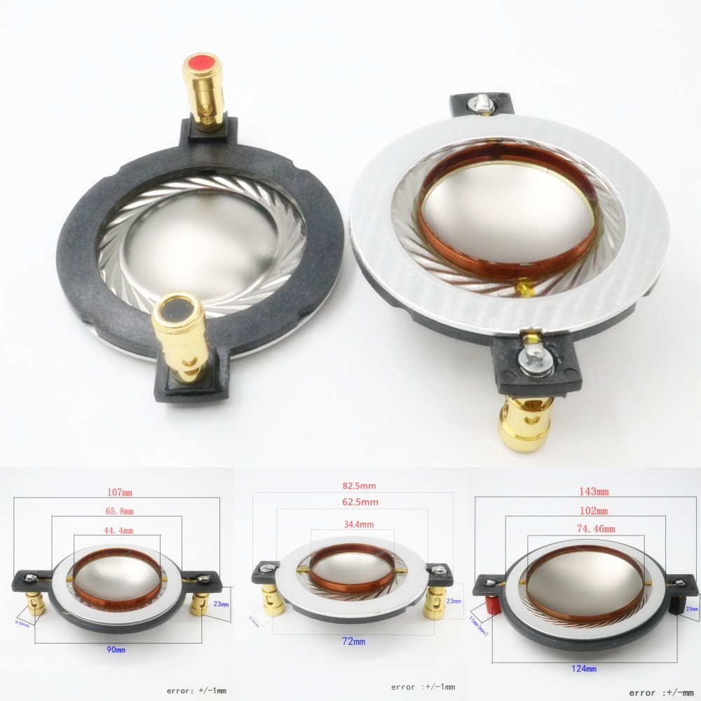Membrana de Bobina de voz de Tweeter, accesorios de reparación de altavoz de agudos de película de titanio, piezas DIY, 34,5 38 44,5 51,5 72 74 Core