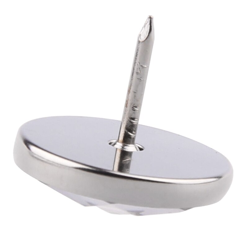 50X 22mm Diamante Acrylic Crystal Upholstery Headboard Buttons Nail with 10 Pcs Vintage Cast Iron Wall Mount Holder