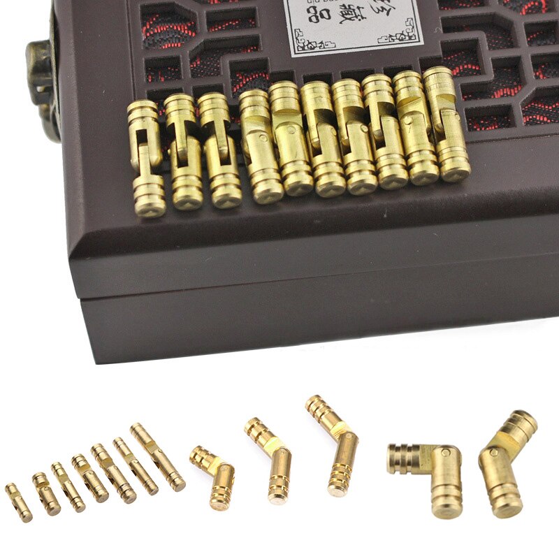 10PCS Copper Brass Furniture Hinges Cylindrical Hidden Cabinet Concealed Invisible Door Hinges For Hardware Box