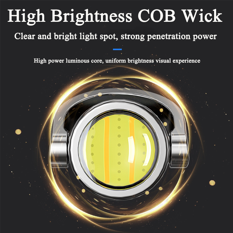 LED Keychain Flashlight Multifunctional COB Work Light Keyring Practical Inspection Light Key Chain For Outdoor Activities