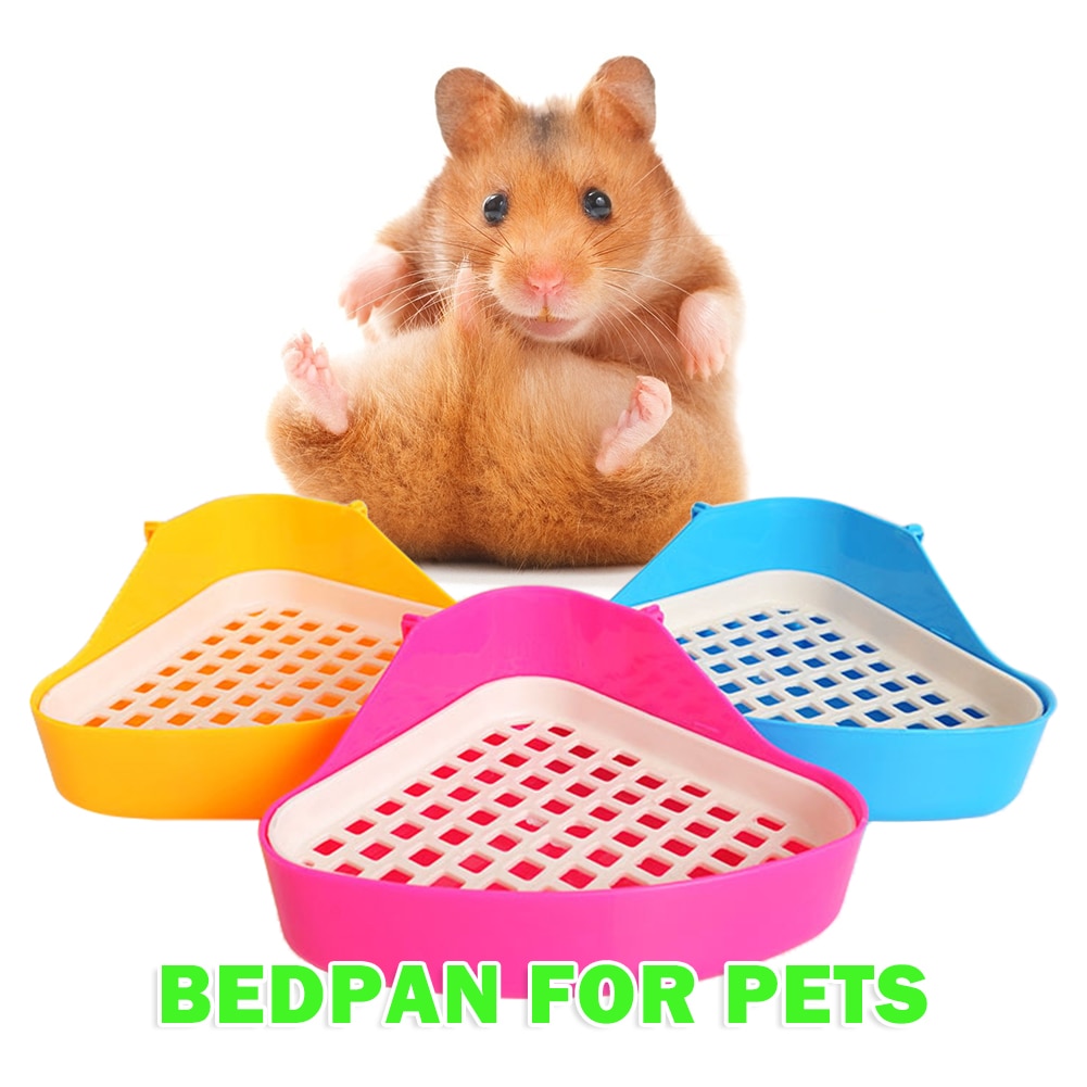 Plastic huisdier katten konijn toilet trainer hoek kattenbak voor katten toilet gaas vierkante potty trainer rat hamster hoek kattenbak