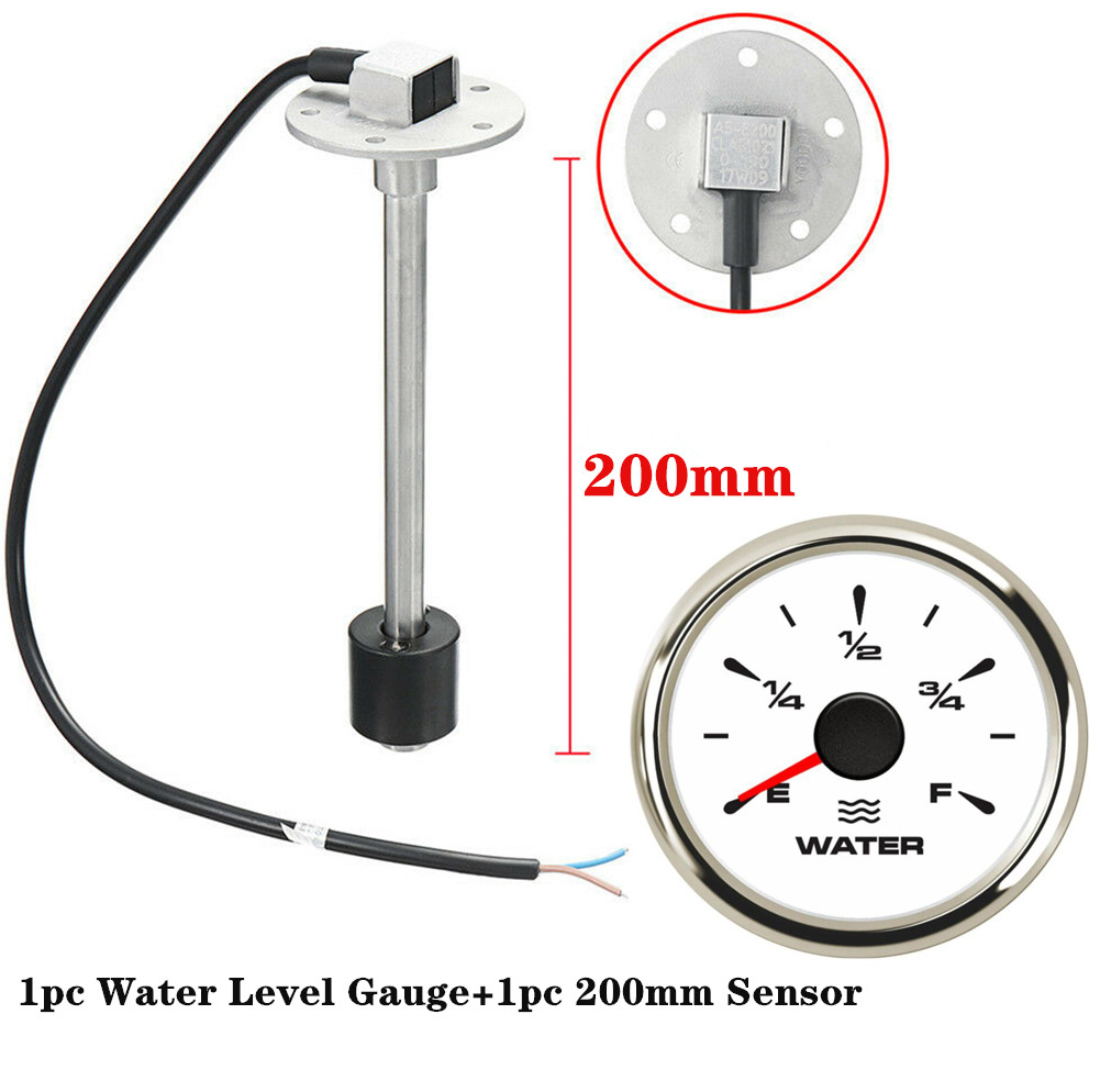 1Set Auto 52mm Wasserstand Messgeräte 0-190ohm 240-30ohm Wasser Ebene Sensoren 100 150 200 250 300 350 450mm Absender für Auto Boot