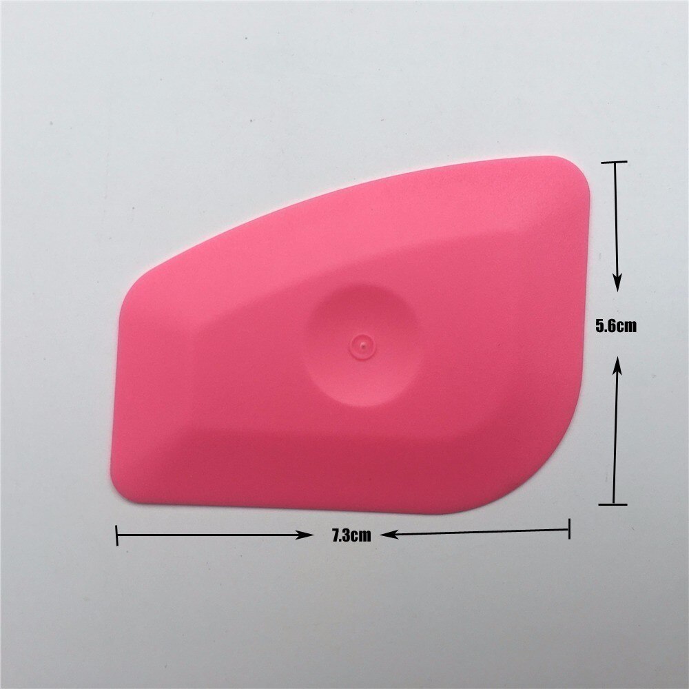 5 stk / lot folie gummiskraber vinyl film bil wrap auto hjemmekontor bil film klistermærke installere rengøring lyserød skraber vindue nuancer værktøj