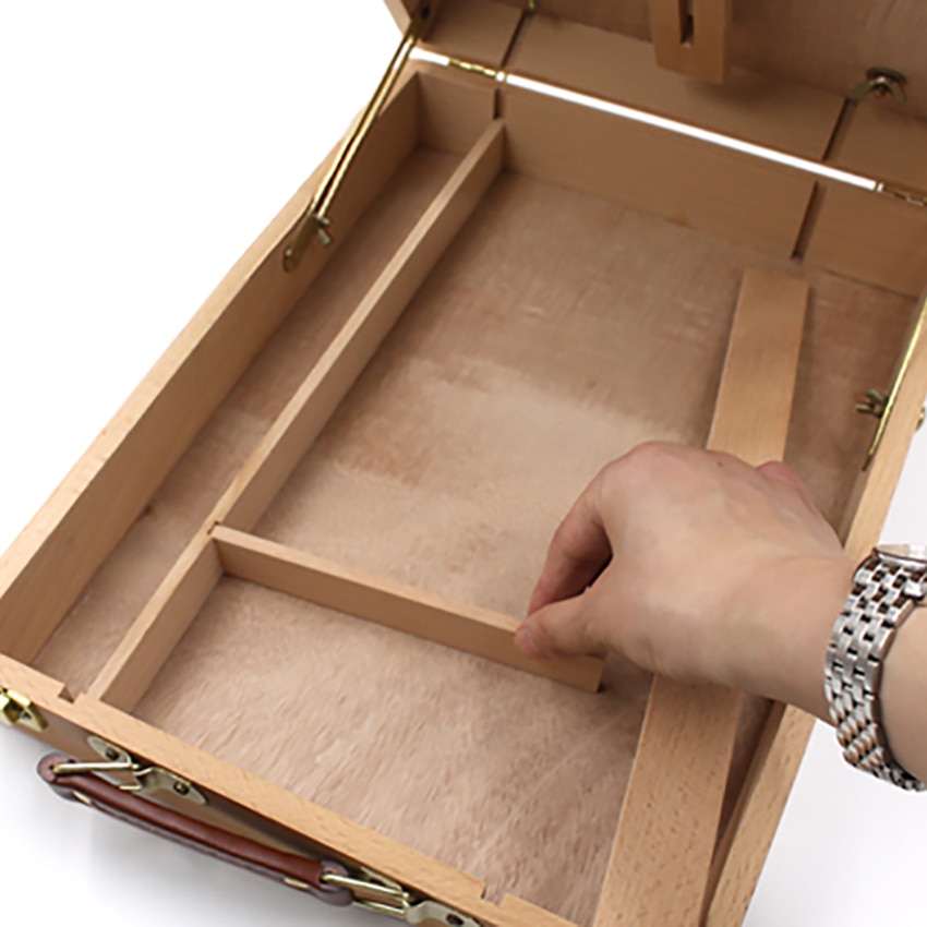 Paint Brushes Organizer Vertical Desktop Laptop Box Easel Painting Accessories Multifunction Painting Suitcase Art Supplies