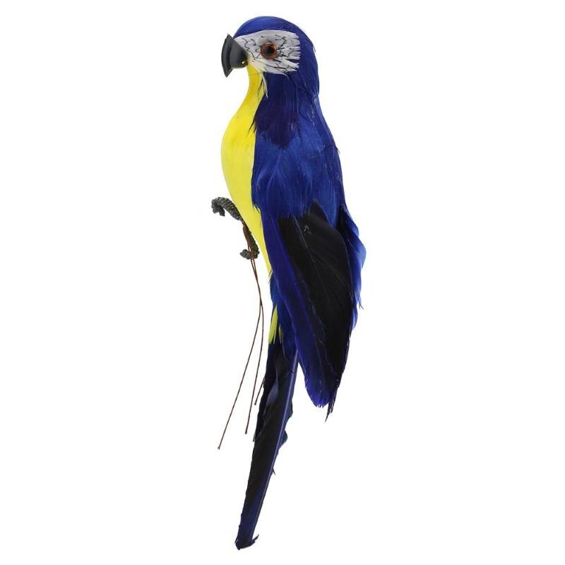 Foam Veer Kunstmatige Papegaai Imitatie Vogel Model Simulatie Dier Vogel Tuin Decoratie Diy Party Thuis Ornament: Deep Blue