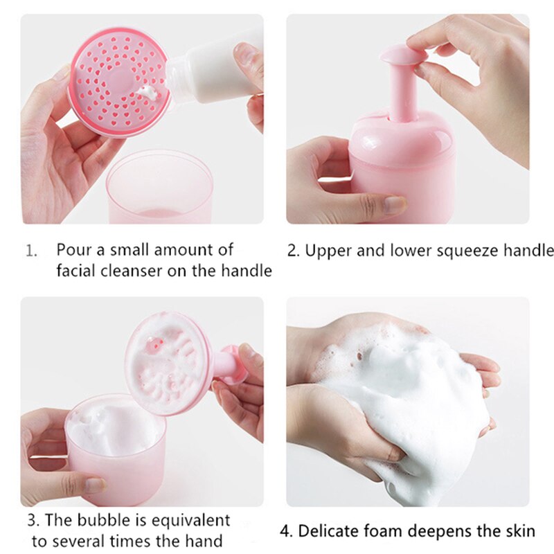 Draagbare Schuim Maker Make-Up Remover Gezichtsreiniger Schuim Apple Cup Body Wash Bubble Maker Waskolf Voor Reizen Make-Up Tool