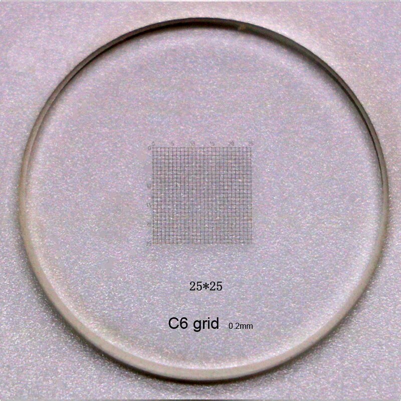 C6 0.2mm DIV Glass Stage Eyepiece Slide Scale Measuring Microscope Micrometer Calibration Ruler