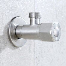 Stainless Steel Shut Off Valve Toilet 0.3-1.8Mpa Angle Valve Brushed Nickel