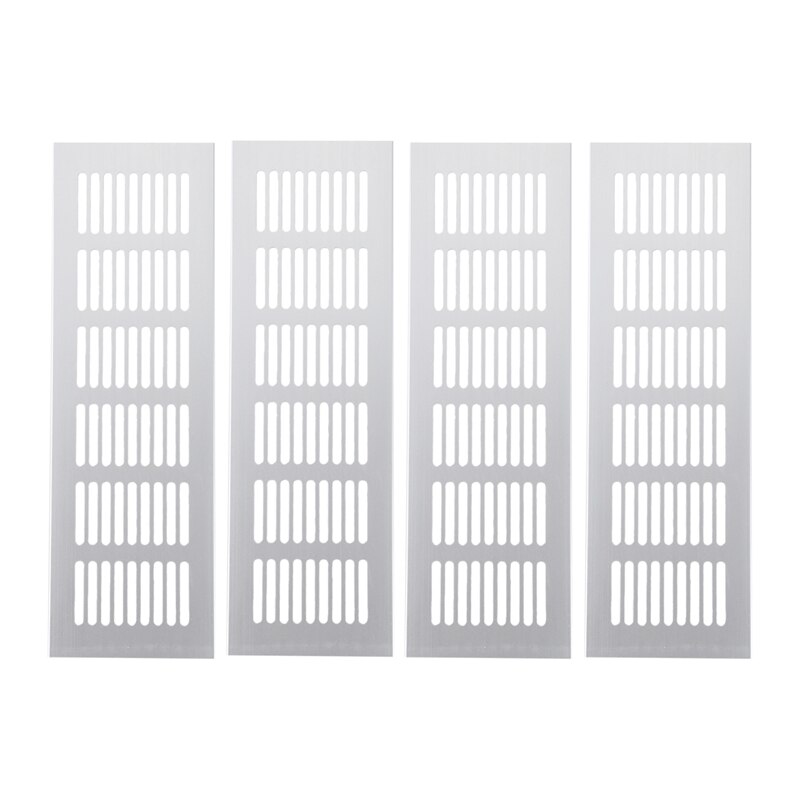 4Pcs Wide Aluminum alloy Air Vent Ventilation Grille For Closet Shoe Cabinet Air Conditioner 250Mm: Default Title