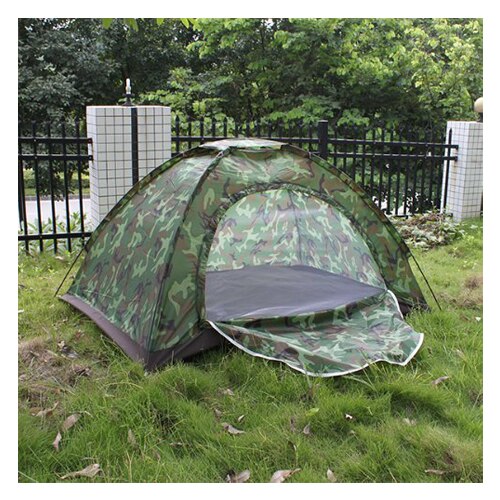Multiplayer opvouwbare tent, waterdicht, vier seizoenen, glasvezel, voor kamperen in de buitenlucht, camouflage, wandelen