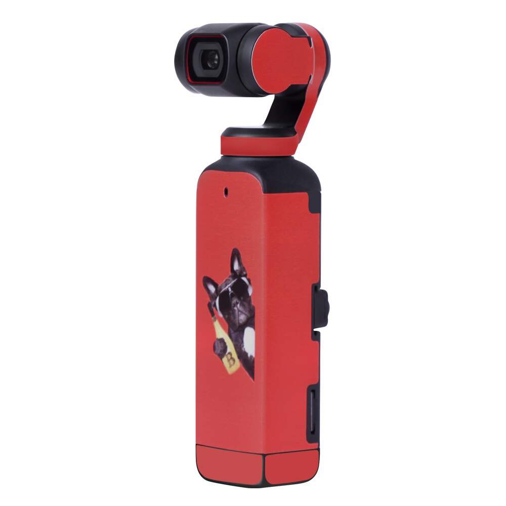 Kolorowe naklejki naklejki folia ochronna wodoodporna obudowa pcv pokrywa dla DJI OSMO Pocket 2 kardana ręczna akcesoria do aparatu: Black